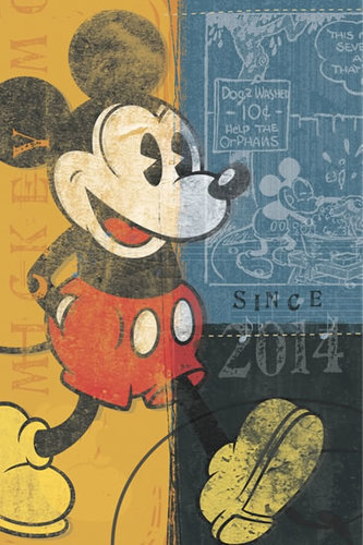 Diář 2014 - W. Disney Mickey Retro - Týdenní magnetický