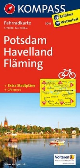 Kompass Fahrradkarte Potsdam, Havelland, Fläming