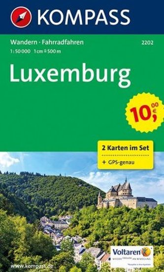 Luxemburg 2202, 2 mapy / 1:50T KOM