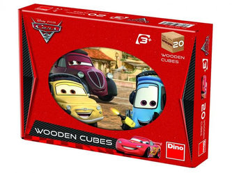 Dřevěné kostky 20 ks - Auta 2