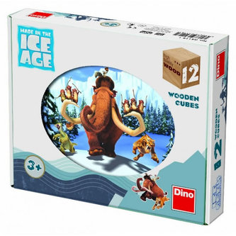 Dřevěné kostky 12 ks - Doba ledová 4