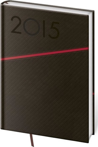 Diář 2015 - Texas denní A5 - černý/červený