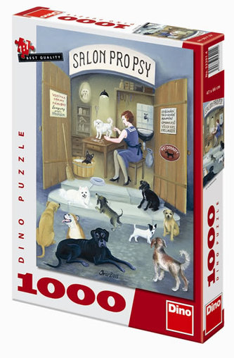 Iva Hüttnerová: Salon Pro Psy - puzzle 1000 dílků