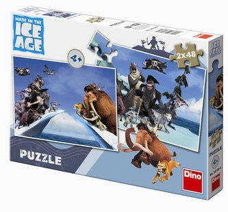 Doba Ledová 4 - puzzle 2 motivy v balení 2x48 dílků
