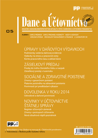 Dane a Účtovníctvo 5/2014
