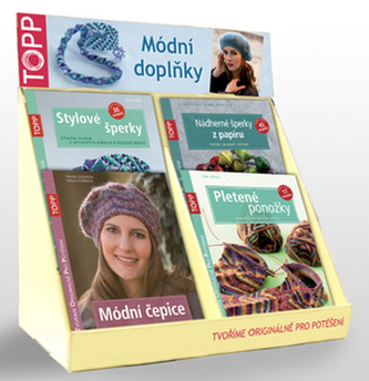 Balíček 5ks Módní čepice+Pletené ponožky+Stylové šperky+Nádherné šperky+1ks stoj