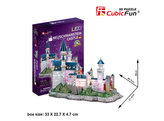 Puzzle 3D Zámek Neuschwanstein / led - 128 dílků