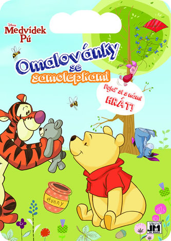 Medvídek Pú 2 Omalovánky se samolepkami
