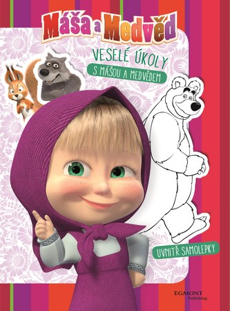 Máša a medvěd - Veselé úkoly s Mášou a medvědem - Uvnitř samolepky