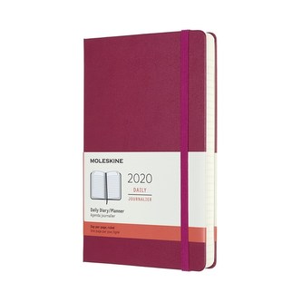 Moleskine: Diář 2020 denní tvrdý růžový L