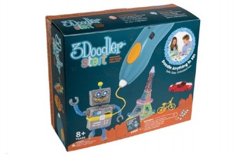 Magické pero 13cm 3DOODLER s náplněmi USB pro dobíjení v krabici