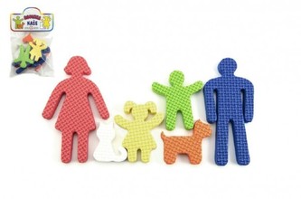 Vodolepky Pěnové dílky naše rodinka 5ks v sáčku 14x21cm