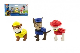 Puzzle 3D Paw Patrol/Tlapková patrola figurky gumové 3ks na kartě