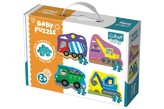 Puzzle baby Stavební Auta 4ks v krabici 27x19x6cm 2+