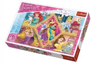 Puzzle Princezny Disney koláž  41x27,5cm 160 dílků v krabici 29x19x4cm