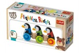 Tučňáci na kolečkách dřevěné 3ks Wooden Toys v krabici 26,5x14x7cm 12m+