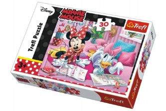 Puzzle Minnie a Daisy Disney 27x20cm 30 dílků v krabičce 21x14x4cm