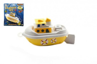 Loď/Lodička do vany na natažení plast 14cm na kartě