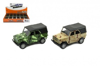 Auto vojenské plast 12cm na baterie se zvukem se světlem asst 2 barvy na zpětný chod