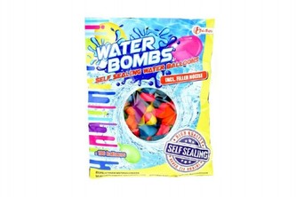 Vodní bomby +/-100ks se samotěsnícím úzávěrem a nástavcem na kohoutek