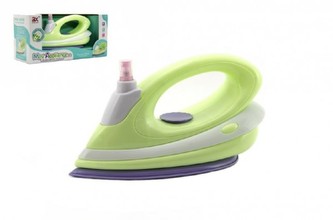 Žehlička plast 20cm na baterie se světlem v krabici 29x14,5x12cm