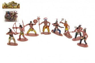 Figurky indiáni s mapou plast 6cm v sáčku
