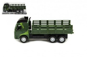 Auto vojenské nákladní plast 29cm na setrvačník v blistru