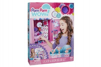 Kreativní sada Pom Pom Wow nalepovací střapce 70ks + doplňky v krabici 23x30x5cm