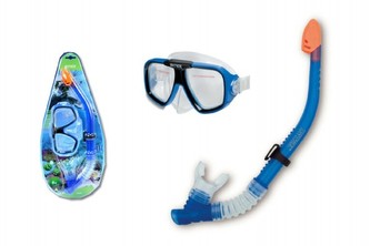 Potápěčská sada brýle+šnorchl na kartě 22x50cm 8+