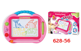 Tabulka magnetická barevná s razítky růžová