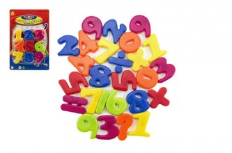 Magnetické číslice plast na kartě 14,5x22cm