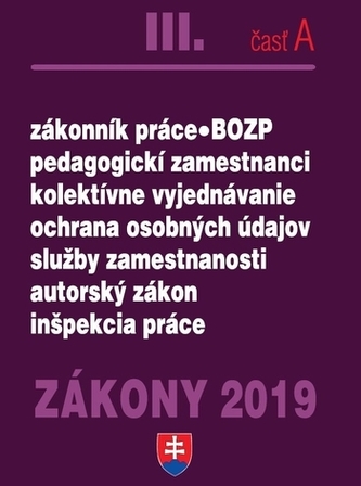 Zákony 2019 III. časť A