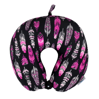 Masáž. záhlavník_barevné puntíky_nylon/plyš