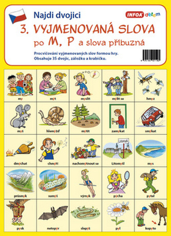 Najdi dvojici - 3. Vyjmenovaná slova po M, P a slova příbuzná