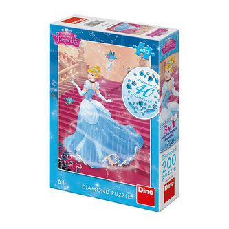 Disney Princezny - Popelka na schodech: diamond puzzle 200 dílků