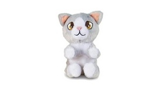 Mini Tickles plyšová kočička šedá 16 cm na baterie se zvukem