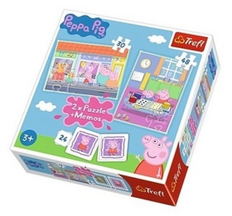 Trefl Puzzle Peppa Pig / 30+48 dílků+pexeso