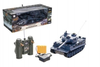 Tank RC plast 33cm TIGER I 27MHz na baterie+dobíjecí pack se zvukem a světlem v krabici 40x15x19cm Tank RC plast 33cm TIGER I 27MHz na baterie+dobíjecí pack se zvukem a světlem v krabici 40x15x19cm