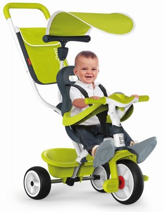 Tříkolka Baby Balade 2 zelená, stříška, taška