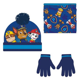 zimní set-čepice, nákrčník, rukavice Paw Patrol