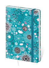 Diář 2020 A6 LYRA týdenní s gumkou Garden