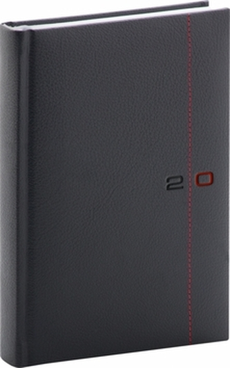 Denní diář Tailor 2020 černočervený