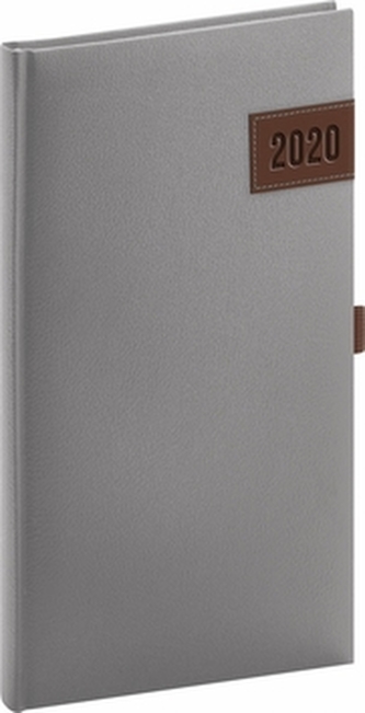 Kapesní diář Tarbes 2020 stříbrný