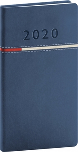 Kapesní diář Tomy modročervený 2020
