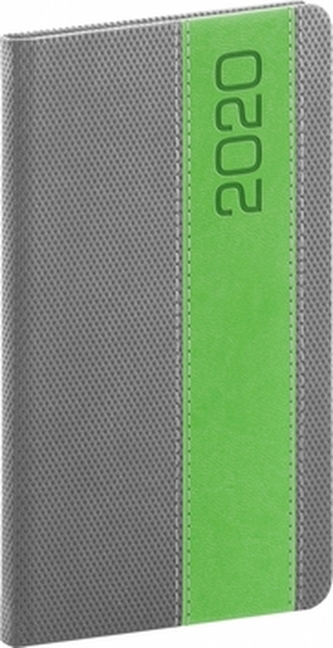 Kapesní diář Davos 2020 šedozelený