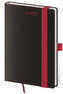 Diář 2020 - Black Red/týdenní kapesní /s poutkem na propisku