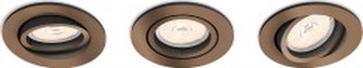 BODOVÉ ZAPUŠTĚNÉ SVÍTIDLO 50393/05/PN měď, GU10 3x5,5W, set 3ks