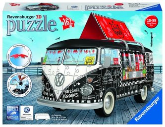 VW Autobus pojízdné občerstvení; 3D, 162 dílků