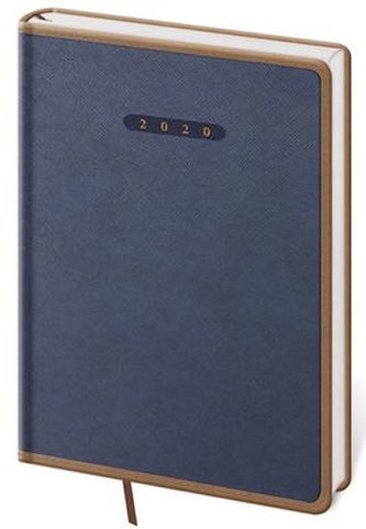 Diář 2020 - Elegant/týdenní A5/modro/hnědá