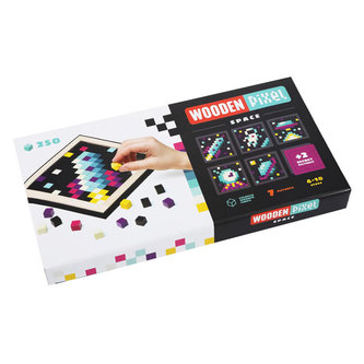 Wooden Pixel: Vesmír: dřevěná mozaika 250 kostiček a 7 předloh Wooden Pixel: Vesmír: dřevěná mozaika 250 kostiček a 7 předloh